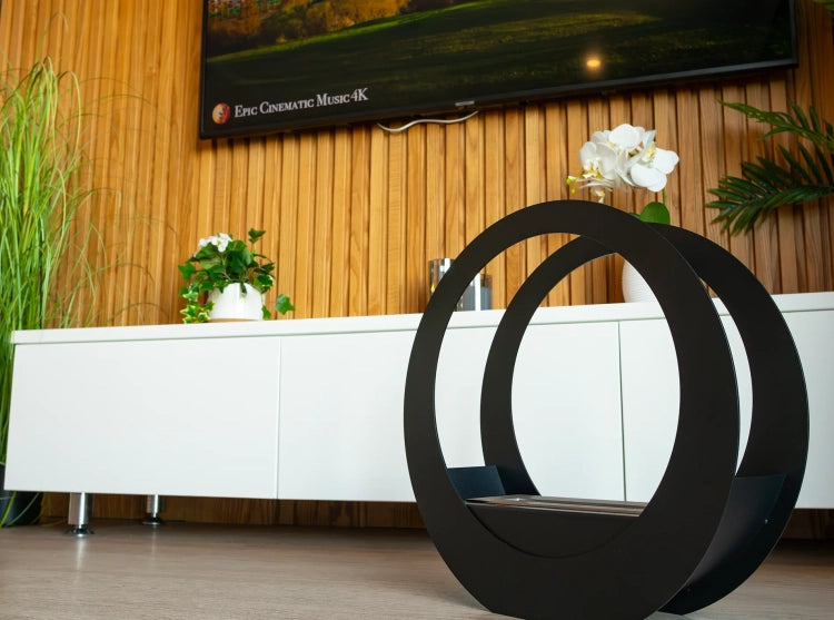 Only Freestanding Bioethanol Fireplace – Black