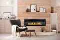 1200 Wall-Mounted Bioethanol Fireplace with Glass – Black