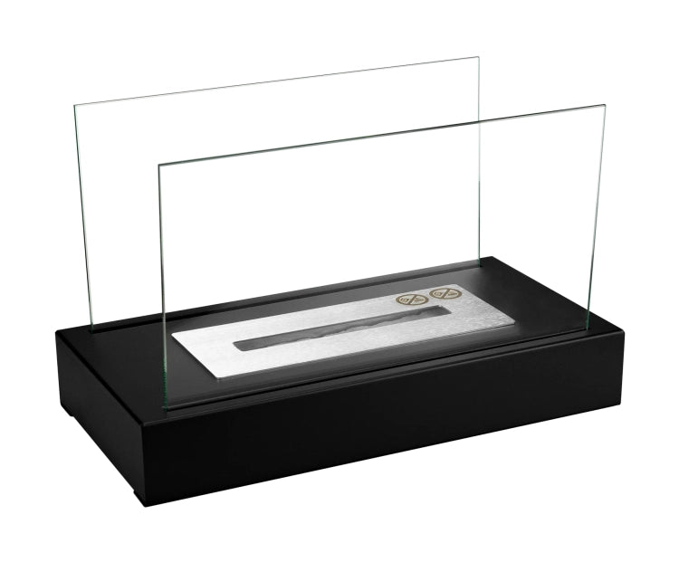 Glow Freestanding Bioethanol Fireplace – Black