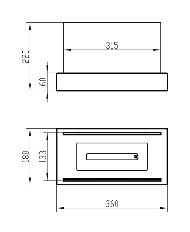 Glow Freestanding Bioethanol Fireplace – Black