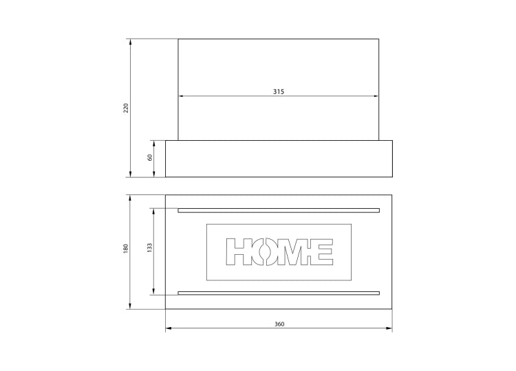 Home Freestanding Bioethanol Fireplace – Black