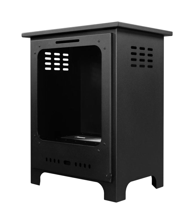 Koza Mini Freestanding Bioethanol Fireplace – Black