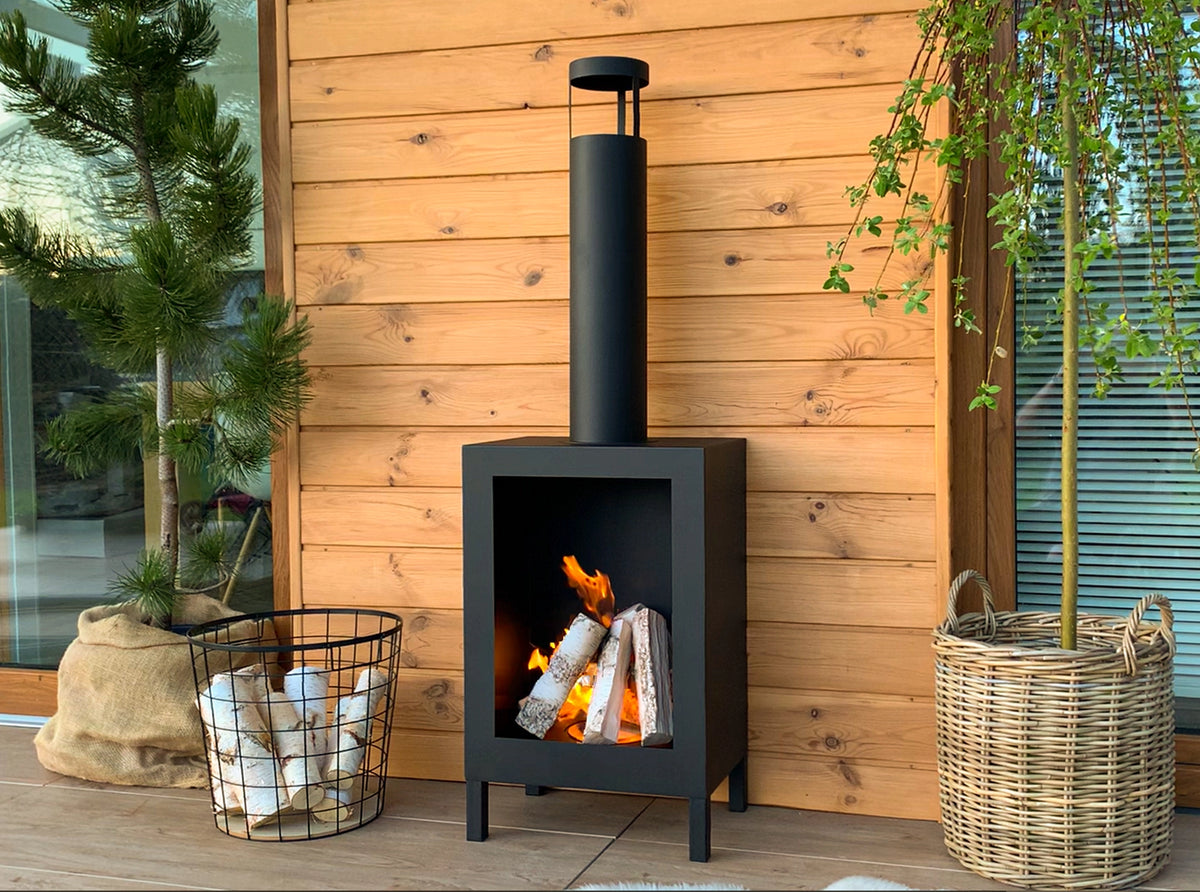 Bioethanol Fireplace freestanding Kozen black matte