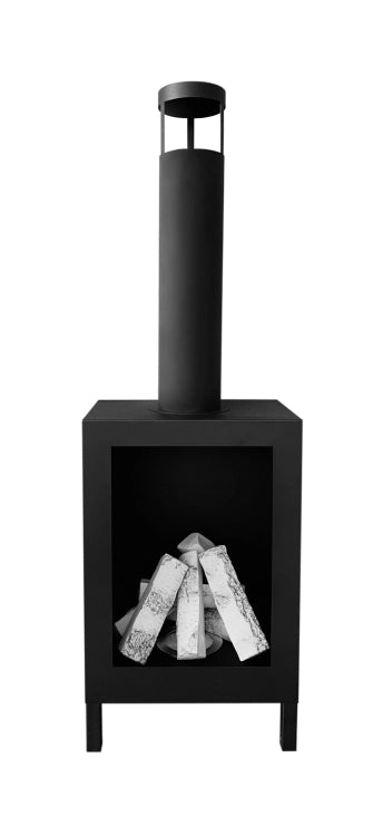 Kozen Freestanding Bioethanol Fireplace – Black