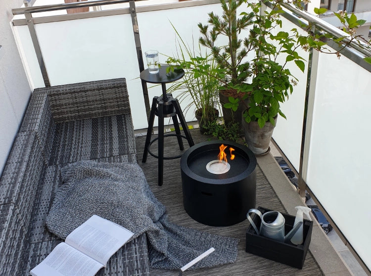 Moon Freestanding Bioethanol Fireplace – Black