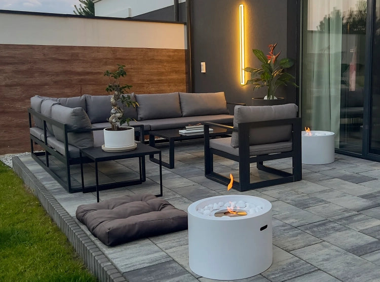 Moon Freestanding Bioethanol Fireplace – White