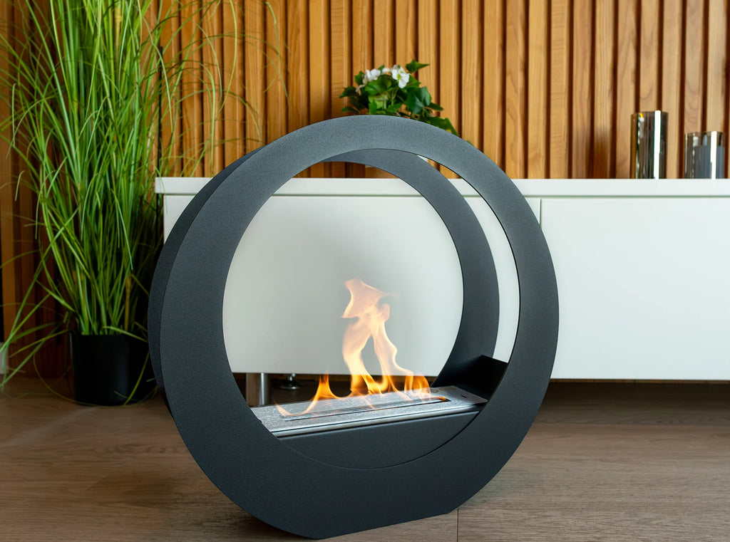 Bioethanol Fireplace freestanding Only black matte