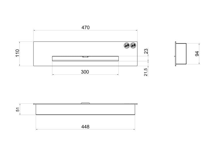 Only Freestanding Bioethanol Fireplace – Black
