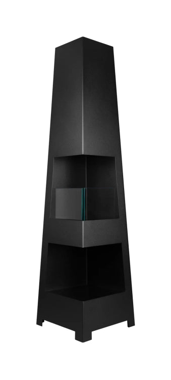 Pyramid Garden Freestanding Bioethanol Fireplace – Black