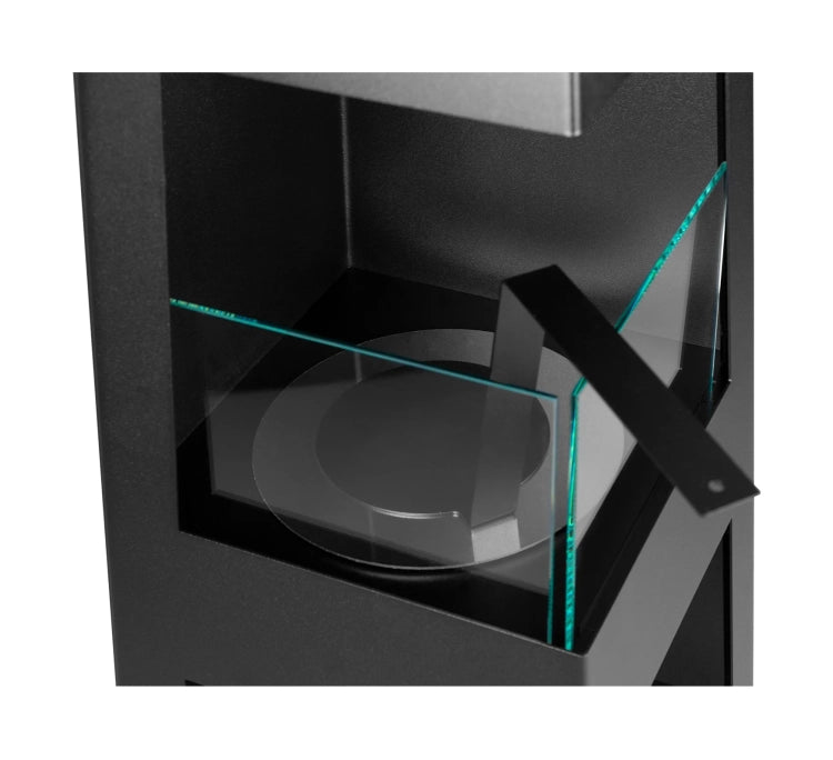 Pyramid Garden Freestanding Bioethanol Fireplace – Black