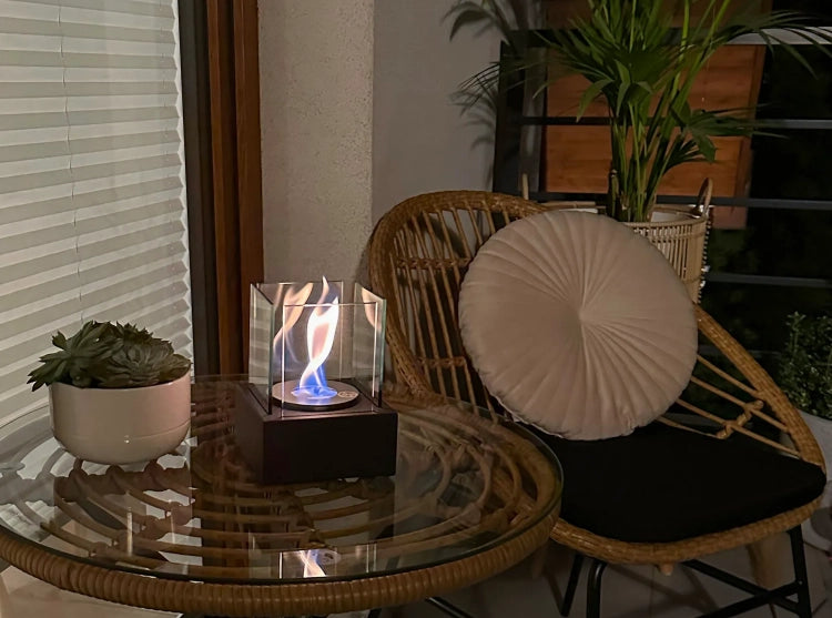 Smart Freestanding Bioethanol Fireplace – Black