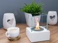 Bioethanol Fireplace freestanding Smart white structural matte