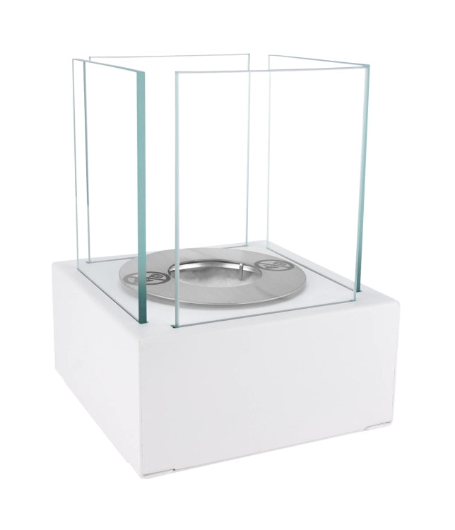 Smart Freestanding Bioethanol Fireplace – White
