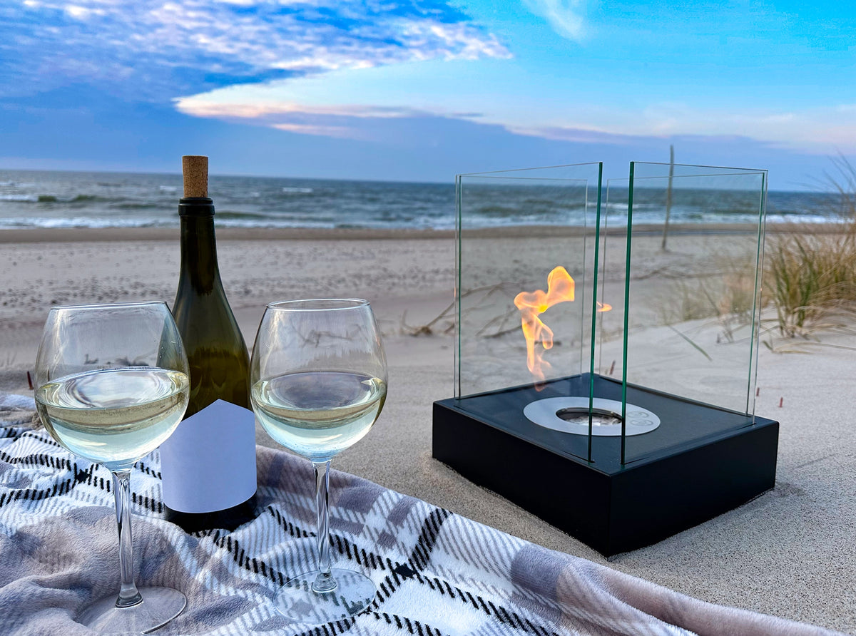 Bioethanol Fireplace freestanding Sunset Garden Mini black structural