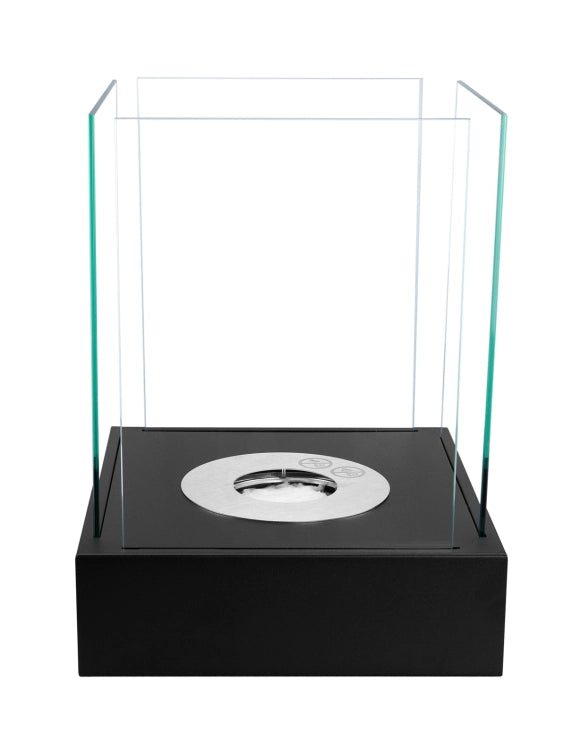 Sunset Garden Mini Freestanding Bioethanol Fireplace – Black
