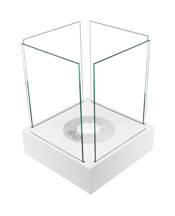 Sunset Garden Mini Freestanding Bioethanol Fireplace – White