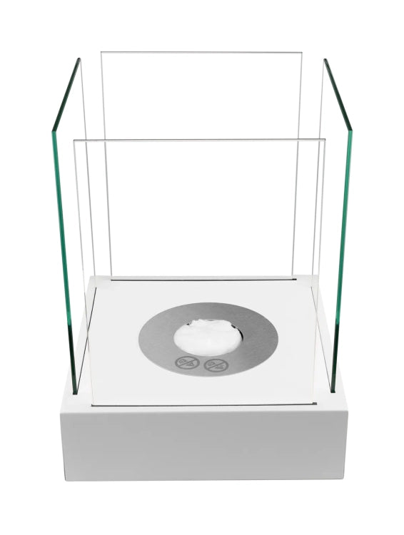 Sunset Garden Mini Freestanding Bioethanol Fireplace – White