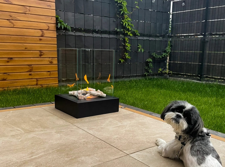 Sunset Garden Freestanding Bioethanol Fireplace – Black