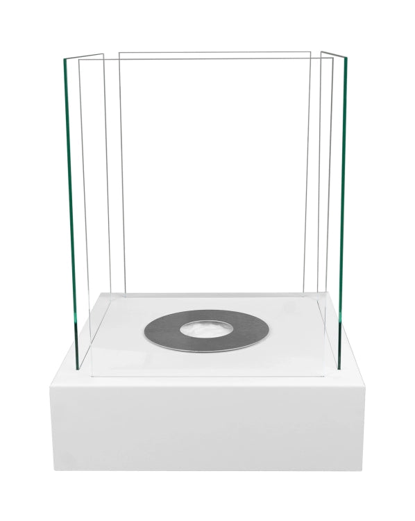Sunset Garden Freestanding Bioethanol Fireplace – White