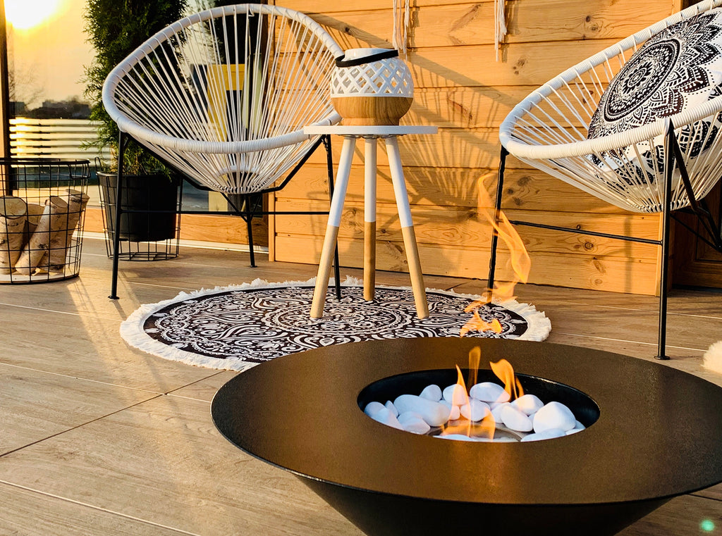 Bioethanol Fireplace freestanding Universe black matte