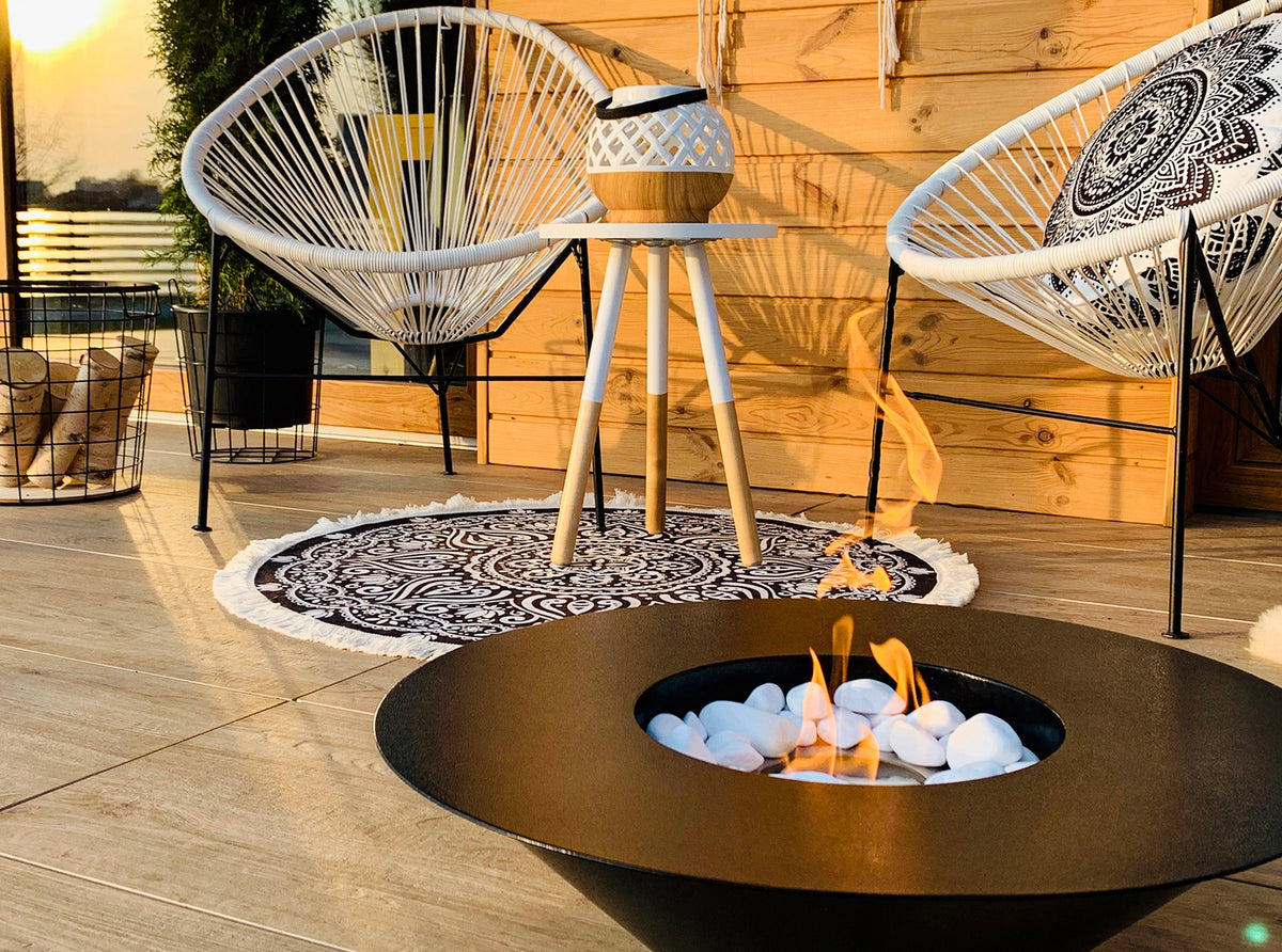 Bioethanol Fireplace freestanding Universe black matte