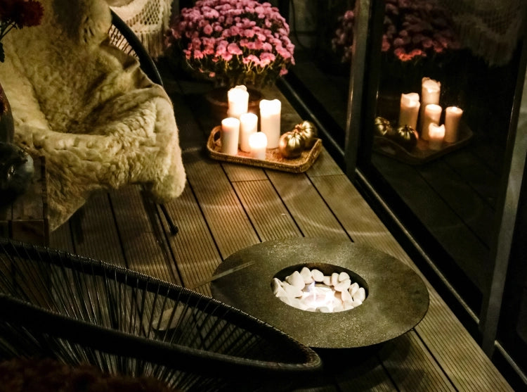 Universe Freestanding Bioethanol Fireplace – Black