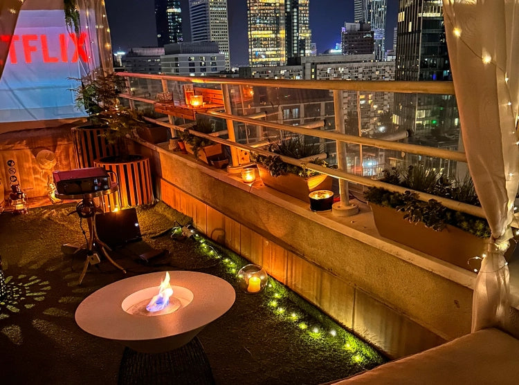 Universe Freestanding Bioethanol Fireplace – White