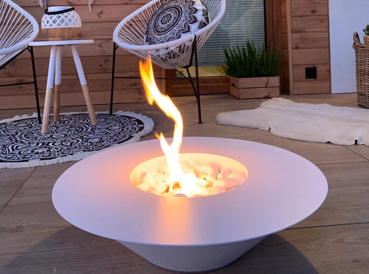 Universe Freestanding Bioethanol Fireplace – White