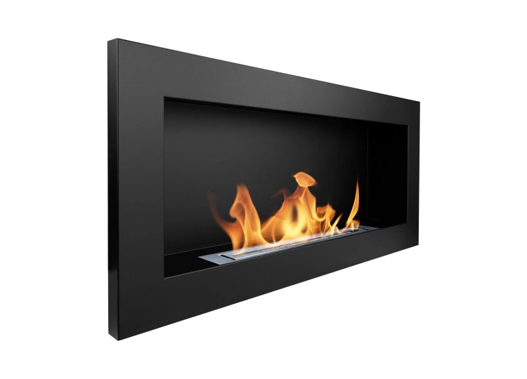 900 Wall-Mounted Bioethanol Fireplace – Black