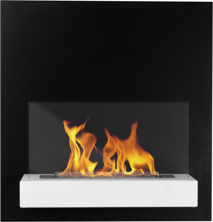 Board Wall-Mounted Bioethanol Fireplace – Black & White