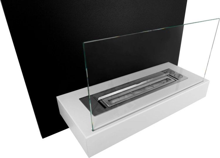 Board Wall-Mounted Bioethanol Fireplace – Black & White