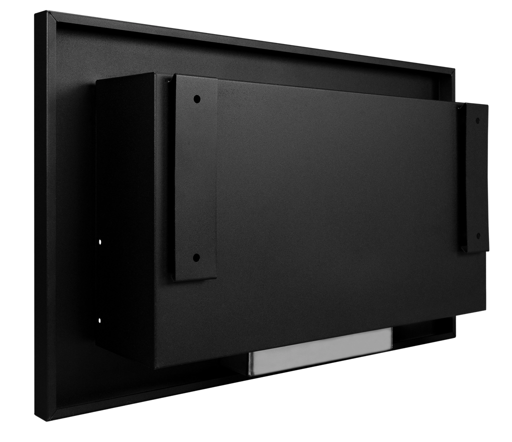 Slim 650 Wall-Mounted Bioethanol Fireplace with Glass – Black
