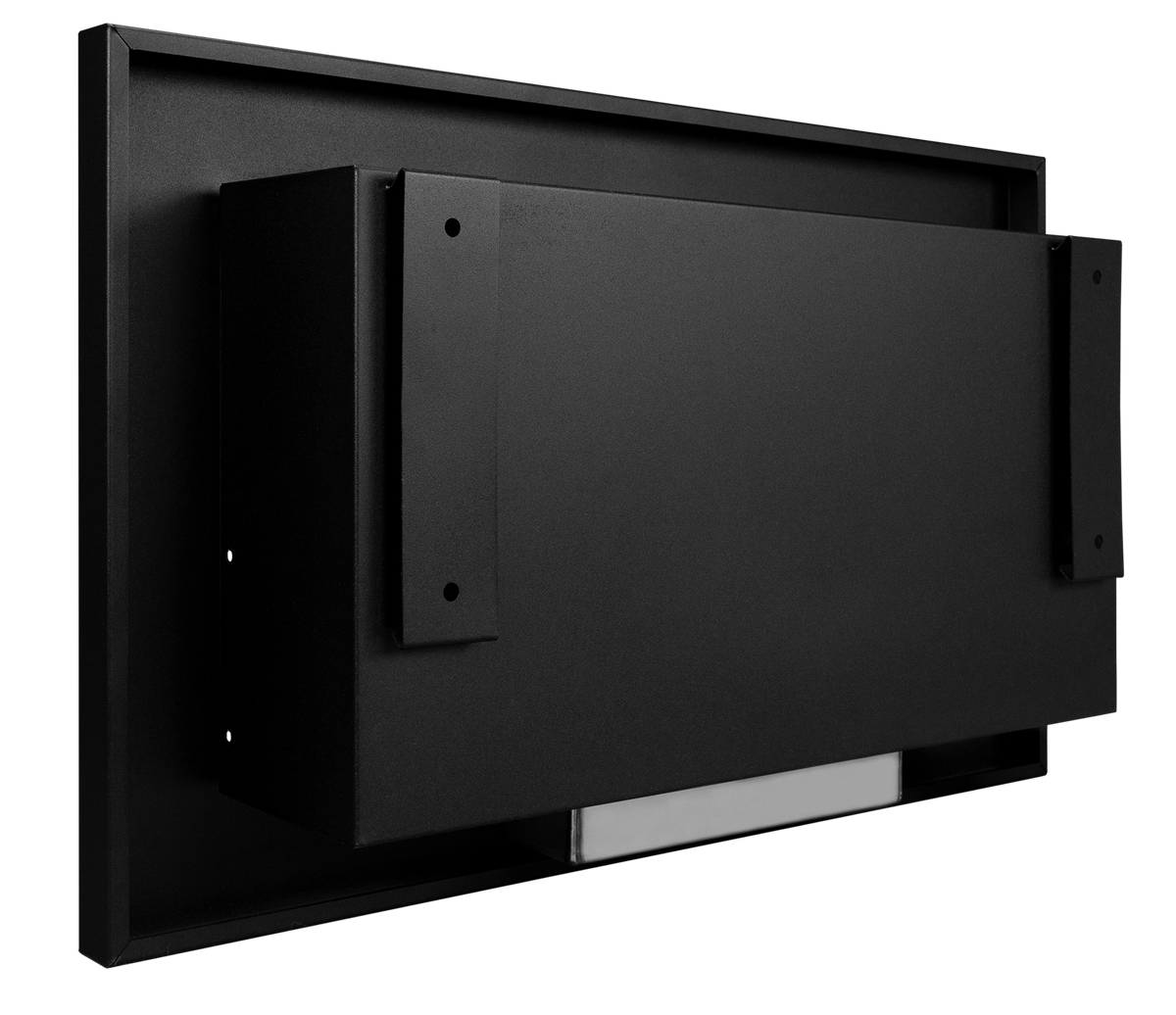 Slim 650 Wall-Mounted Bioethanol Fireplace with Glass – Black