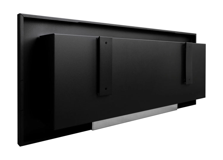 Slim 900 Wall-Mounted Bioethanol Fireplace with Glass – Black