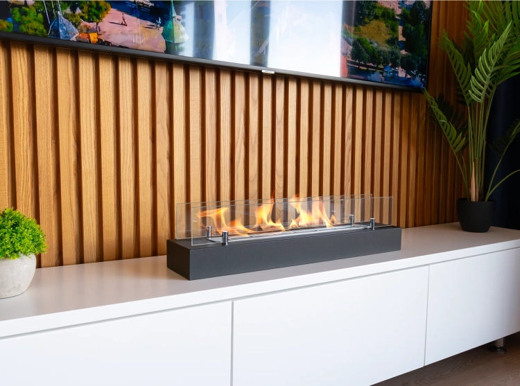 700 Freestanding Bioethanol Fireplace – Black