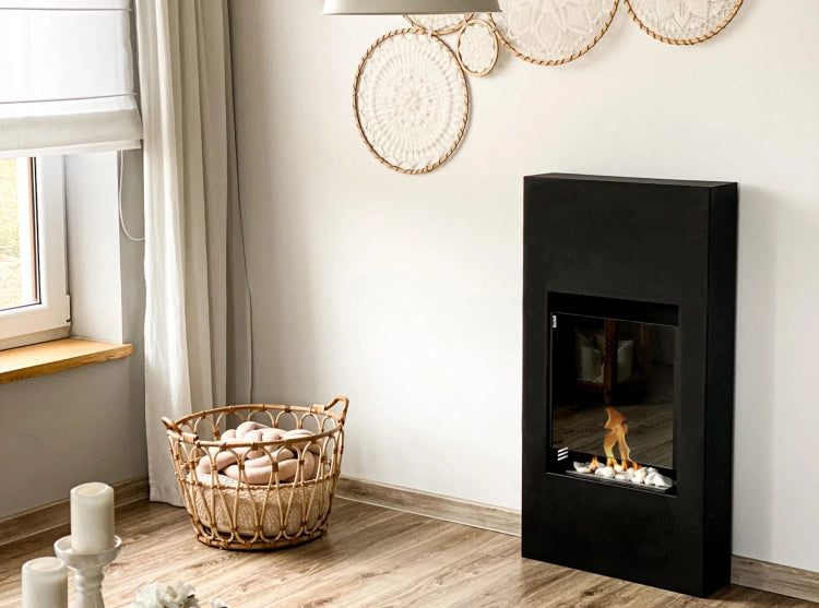 Modern Portal Bioethanol Fireplace – Black