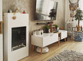 Bioethanol Fireplace portal Modern white structural matte