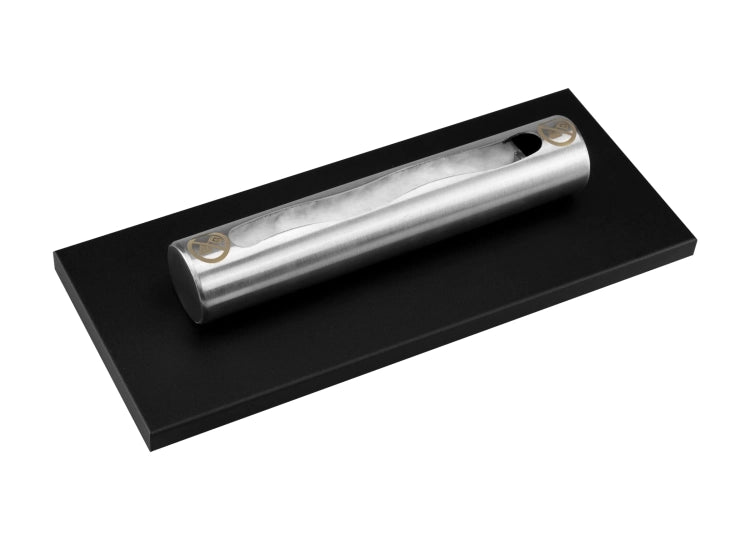 Stainless Freestanding Bioethanol Fireplace – Black Gloss