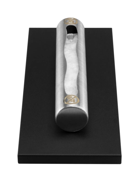 Stainless Freestanding Bioethanol Fireplace – Black Gloss