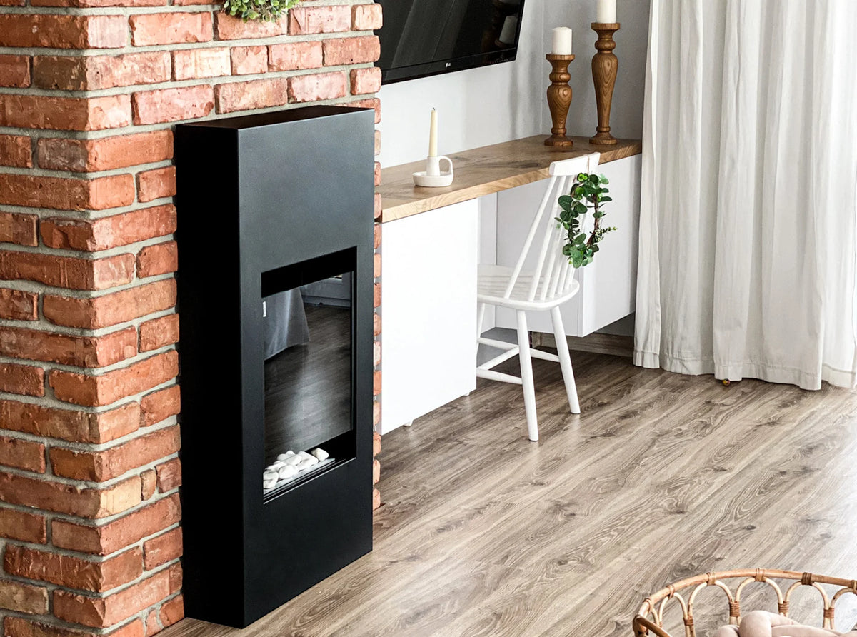 Modern Portal Bioethanol Fireplace – Black
