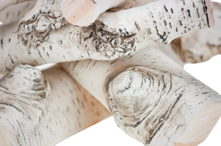 Birch-Effect Ceramic Fireplace Logs