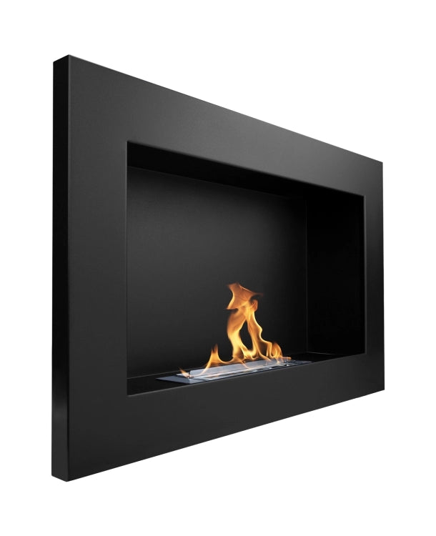 650 Wall-Mounted Bioethanol Fireplace – Black